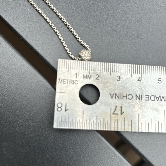 David Yurman Sterling Silver Diamond Ring & Necklace Set ✨FIRM✨ - Picture 17 of 17